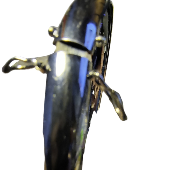 Jacmel Sterling Silver Bangle Bracelet with Oxidized Gunmetal Finish - Picture 4 of 10